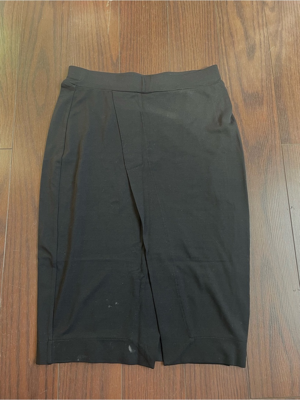 Suzanne Betro Black Pencil Midi Skirt- Flawed